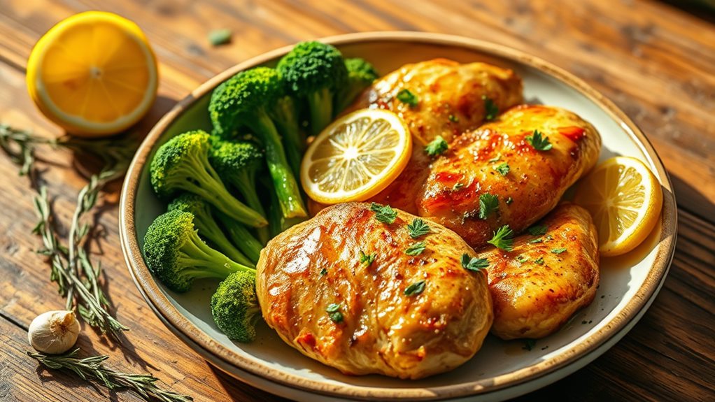 lemon herb chicken broccoli
