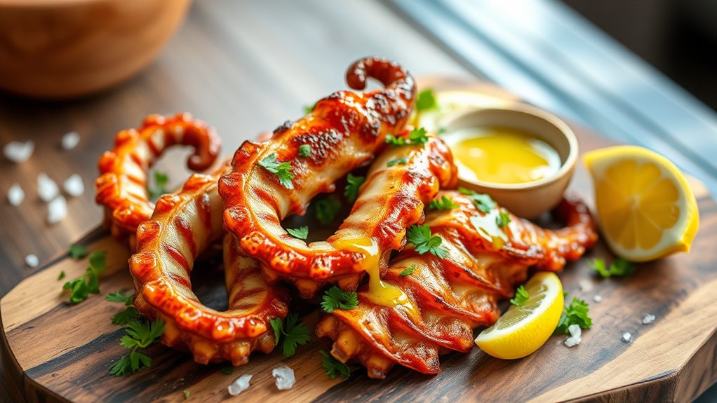 lemon vinaigrette grilled octopus