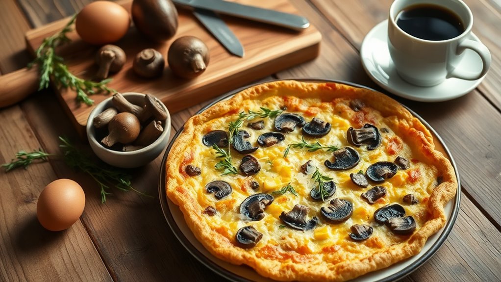 mushroom thyme frittata recipe