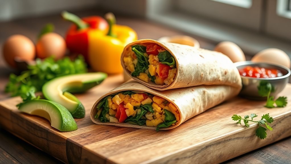 nutritious whole wheat burritos breakfast