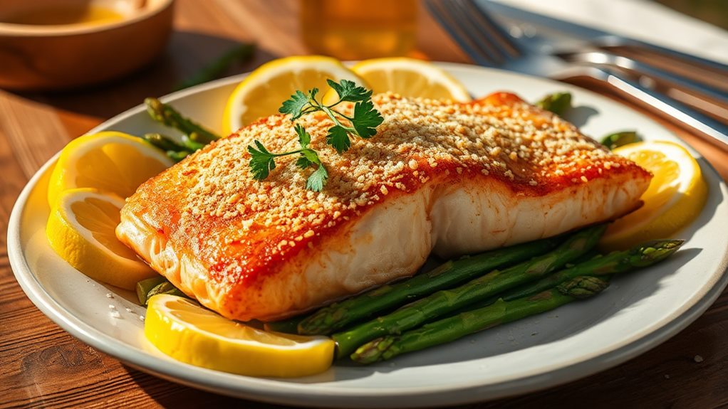 parmesan crusted salmon dish