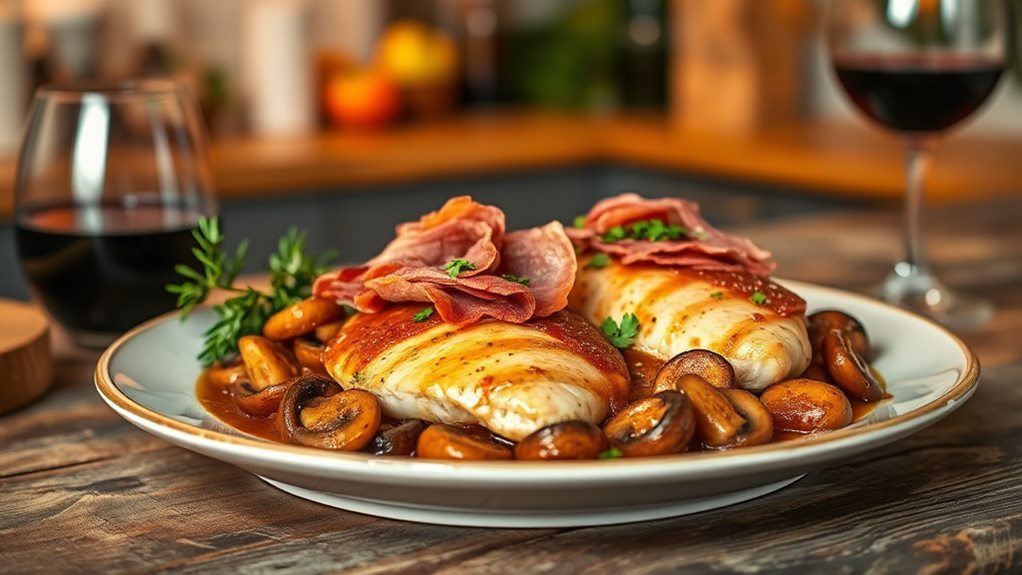 prosciutto infused chicken marsala