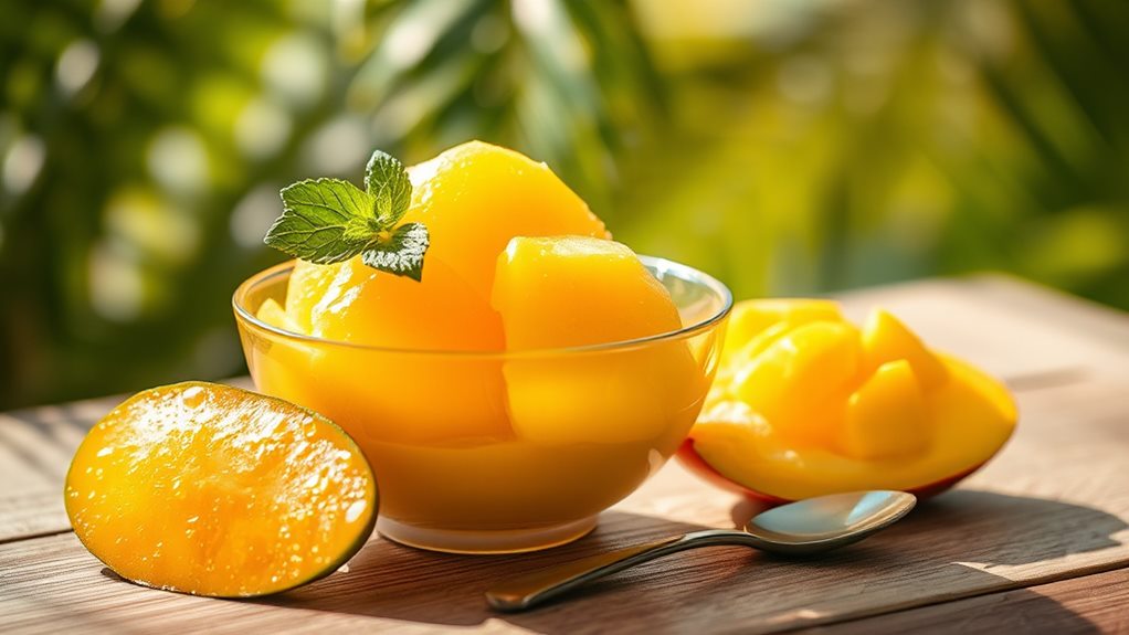 refreshing mango frozen treat