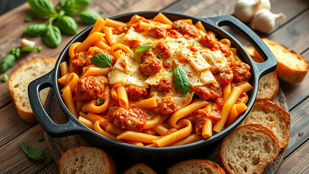 sausage loaded baked ziti