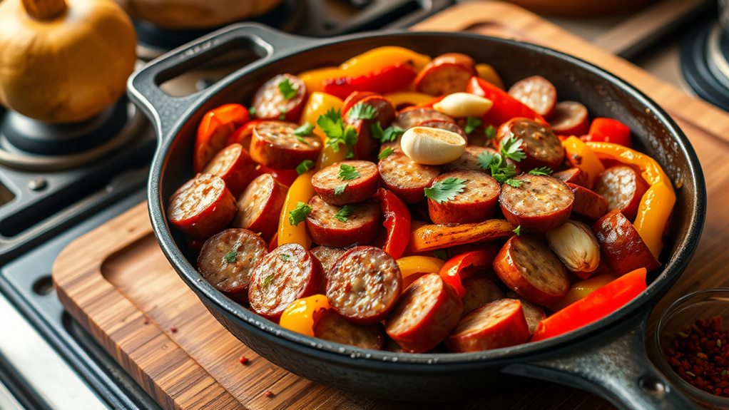 sausage with spicy peppers