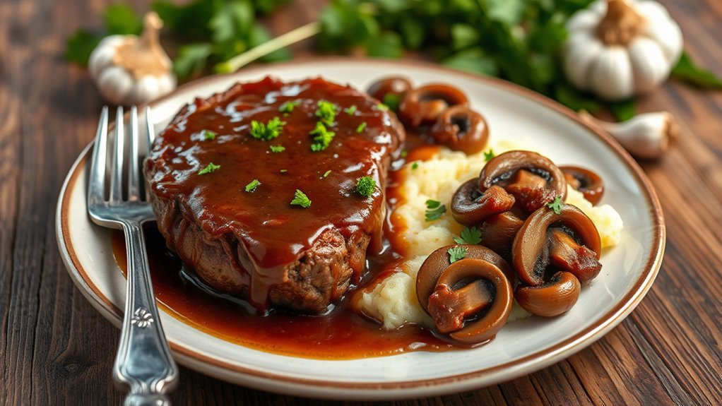 savory beef patty dish