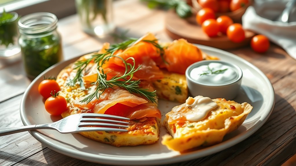 savory salmon dill frittata