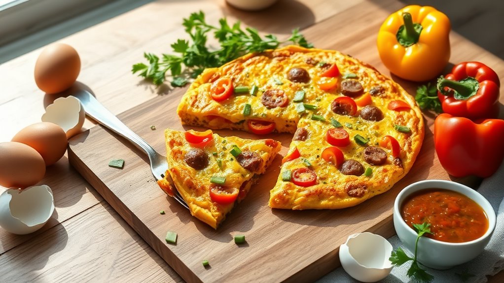 savory sausage bell pepper frittata