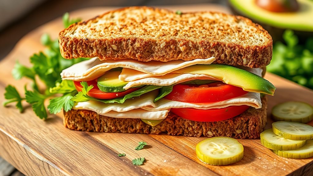 savory turkey avocado wrap