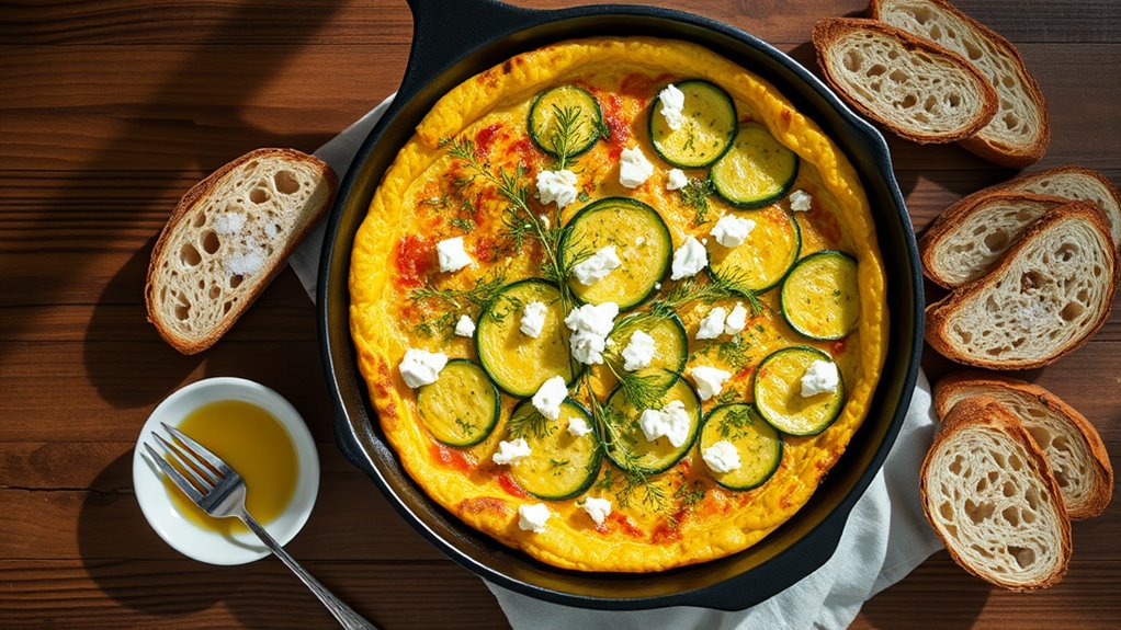 savory zucchini feta dish