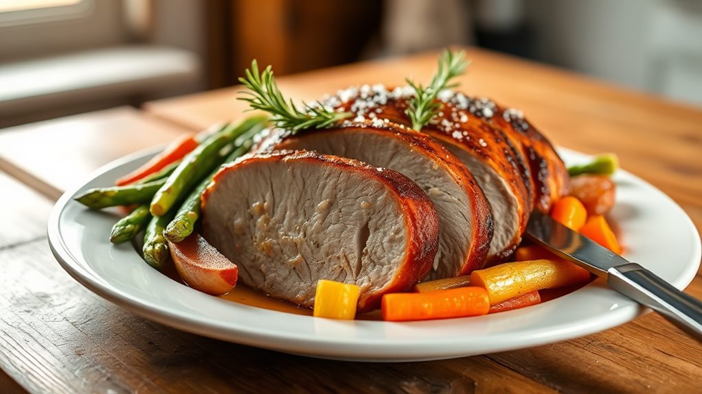 sophisticated pork loin dish