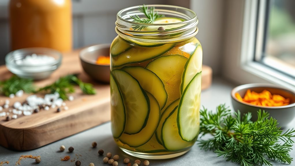 spicy saffron cucumber preserves