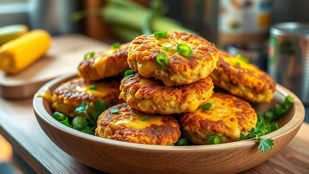 tuna corn cheese cakes
