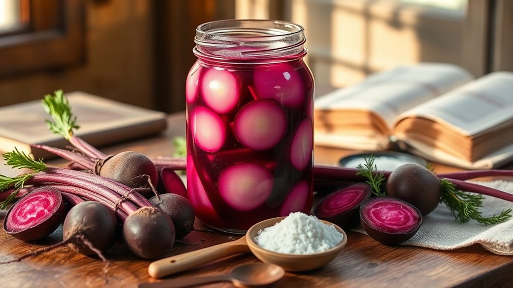 vibrantly colored pickled delicacy